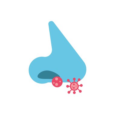 bakteri mikroplu burun, düz biçim simgesi