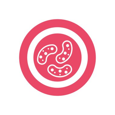 bakteri mikroplu bakteri kabı, blok biçimi simgesi