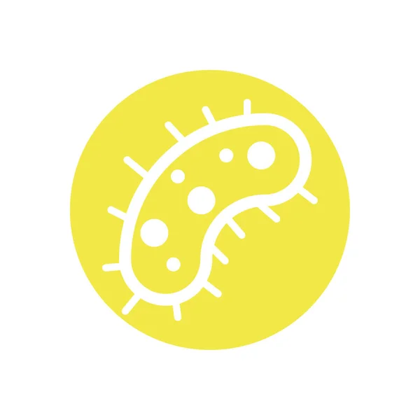 Ícone de vírus bactérias, ícone de estilo de bloco — Vetor de Stock
