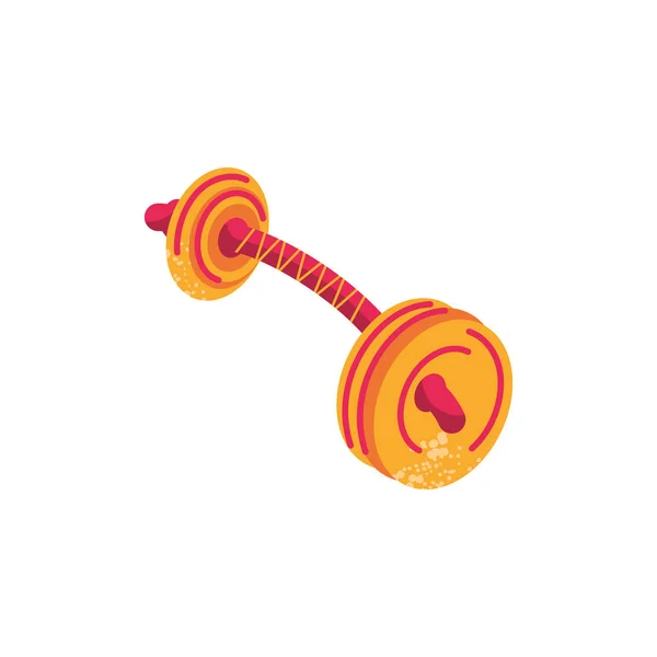 Sport gym dumbbells icon, flat style — Stock Vector