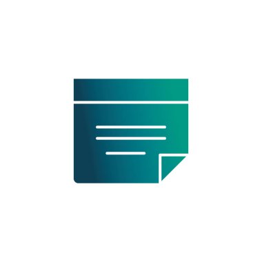 sheet of paper , gradient style icon