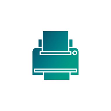 office equipment printer, gradient style icon
