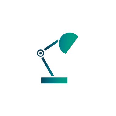 office lamp, gradient style icon