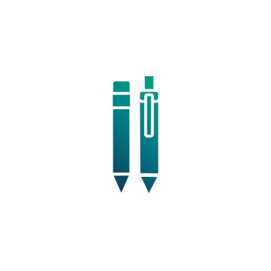 pen and pencil to write office tools, gradient style icon