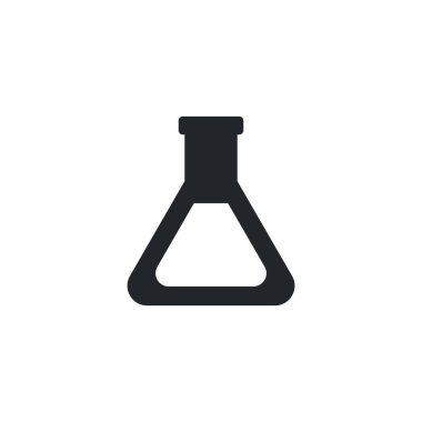 chemical laboratory test tubes, silhouette style icon