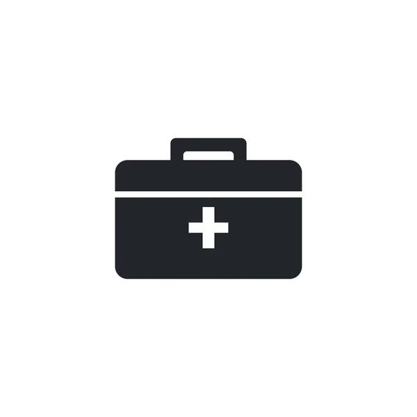 First aid kit medical, silhouette style icon — Stockvektor