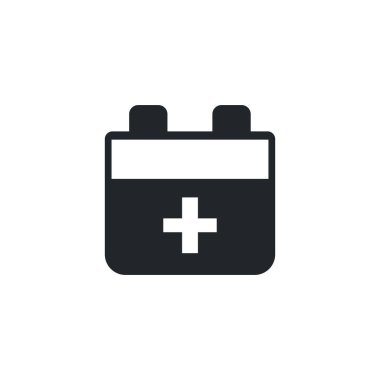 first aid kit medical, silhouette style icon