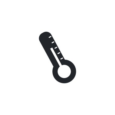 medical instrument thermometer, silhouette style icon