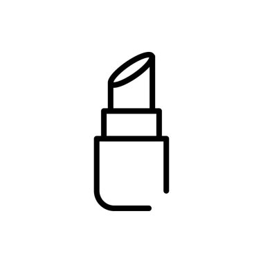 lipstick over white background, line style icon