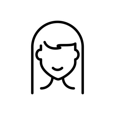avatar woman icon, line style icon