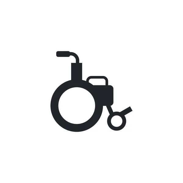 Silla de ruedas para discapacitados, icono de estilo de silueta — Archivo Imágenes Vectoriales