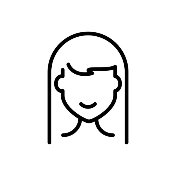 Icono de mujer avatar, icono de estilo de línea — Vector de stock