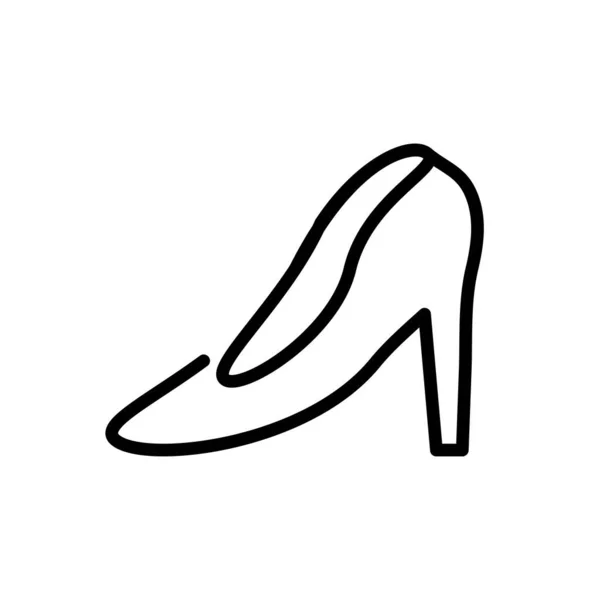 Women heel, line style icon — ストックベクタ