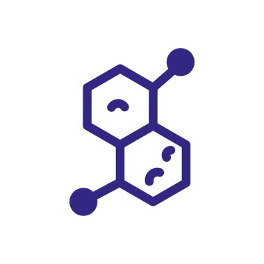 chemical bond icon, thick line style