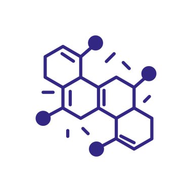 chemical bond icon, line detail style