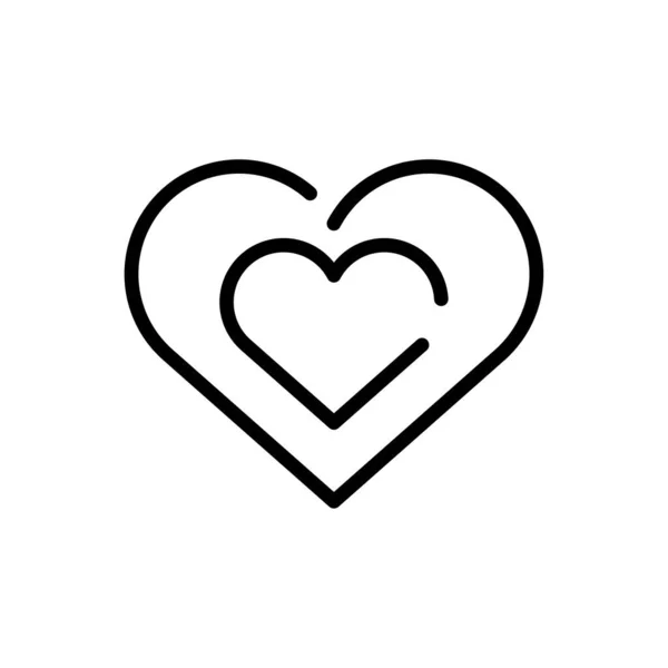 Heart symbol, line style icon — Stockvektor