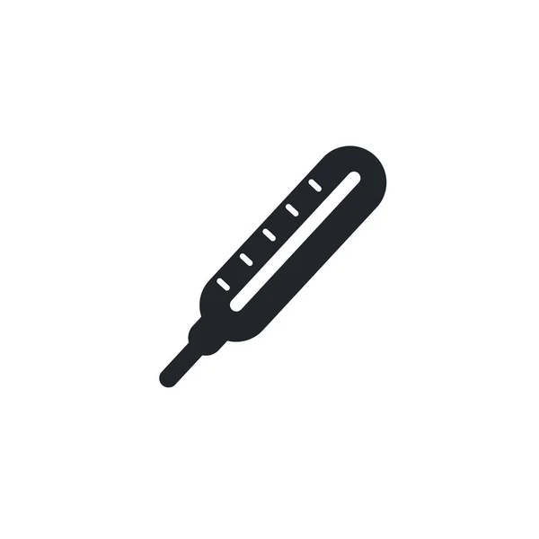 Termometro strumento medico, icona in stile silhouette — Vettoriale Stock