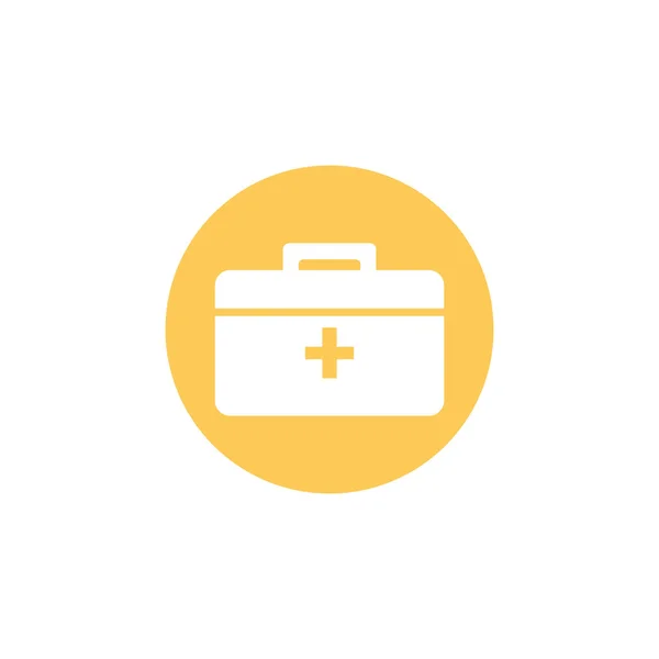 First aid kit medical, block and flat style icon — Stok Vektör