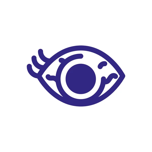 Sickness eye icon, thick line style — 图库矢量图片