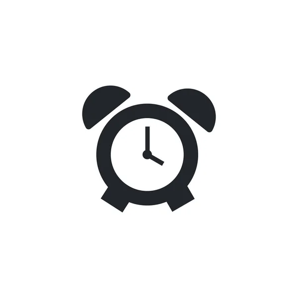Alarm clock, silhouette style icon — 图库矢量图片