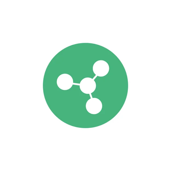 Molécule dna, bloc et icône de style plat — Image vectorielle