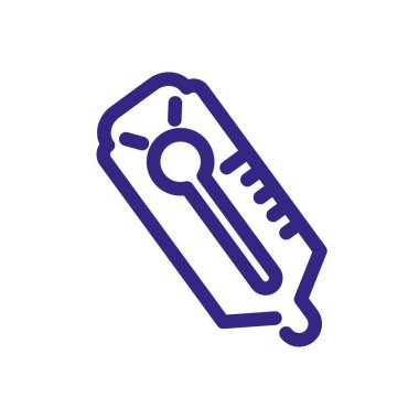 thermometer icon, thick line style