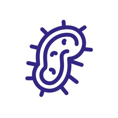 bacteria icon, thick line style