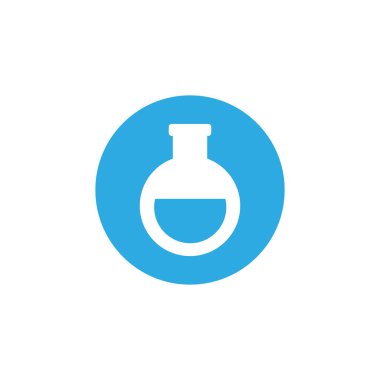 chemical laboratory test tubes, block and flat style icon