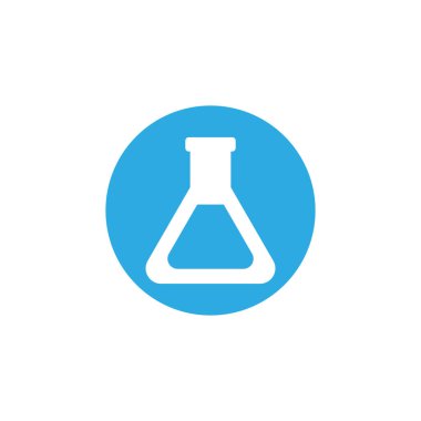 chemical laboratory test tubes, block and flat style icon