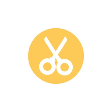 open scissors, block and flat style icon