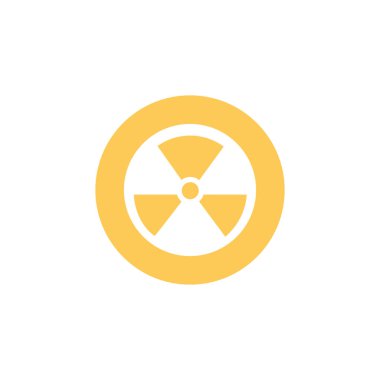 radioactive contamination, block and flat style icon