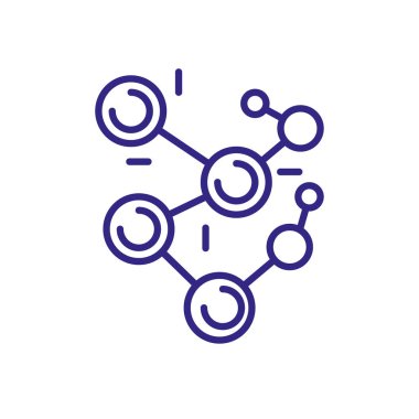 chemical molecules, line detail style