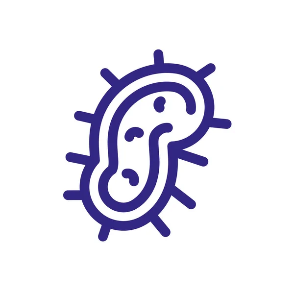 Icono de bacterias, estilo de línea gruesa — Vector de stock