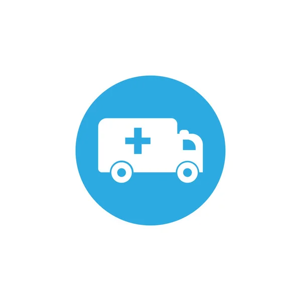 Ambulance car, block and flat style icon — Stockvektor