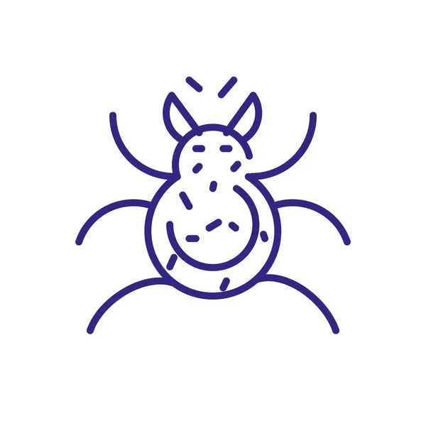 Bug icon , line detail style — Stockový vektor