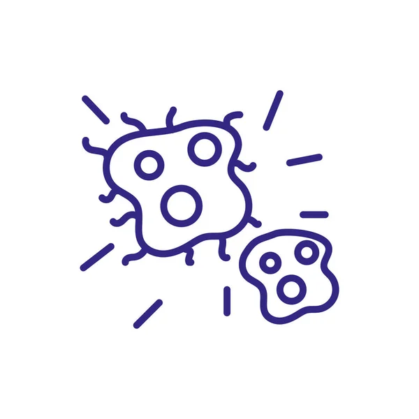 Bacteria icon, line detail style — 스톡 벡터