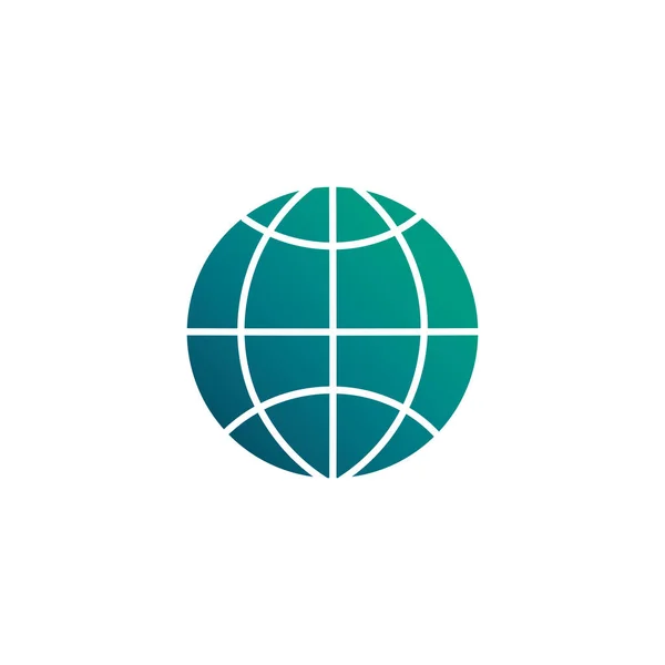 Global market, gradient style icon — 스톡 벡터