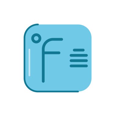 Fareheit termostat simgesi, düz biçim tasarımı