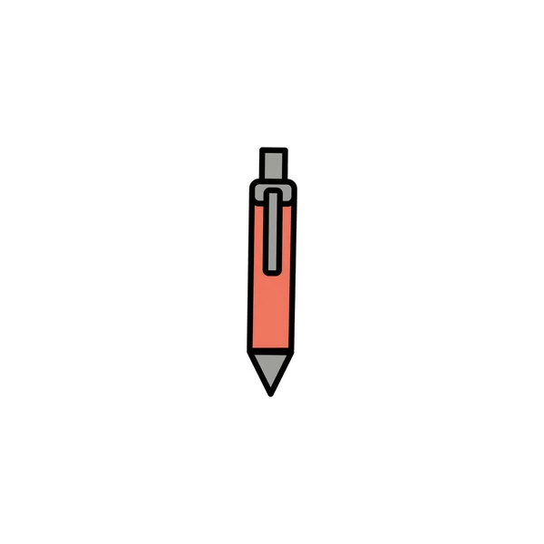 Pluma para escribir, icono de estilo de línea — Vector de stock