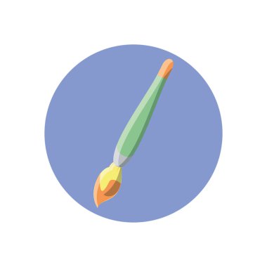 paint brush, block style icon