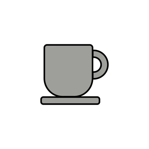 Taza de café, icono de estilo de línea — Vector de stock