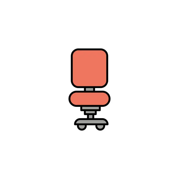 Office chair, line style icon — Stock Vector