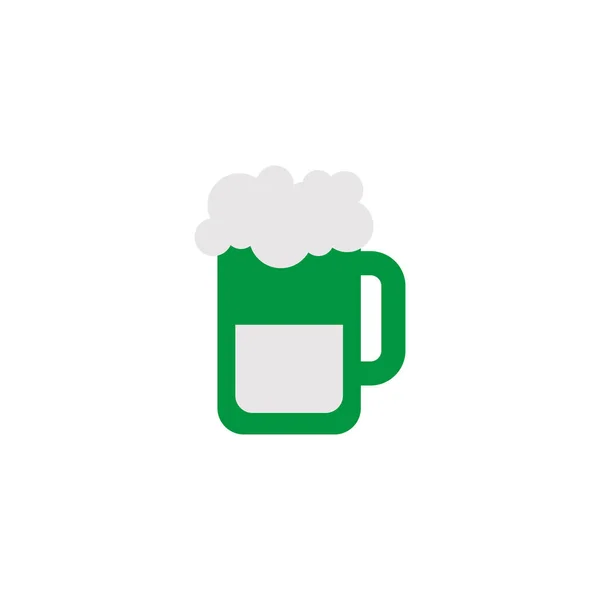 Mug of beer, flat style icon — Stock Vector