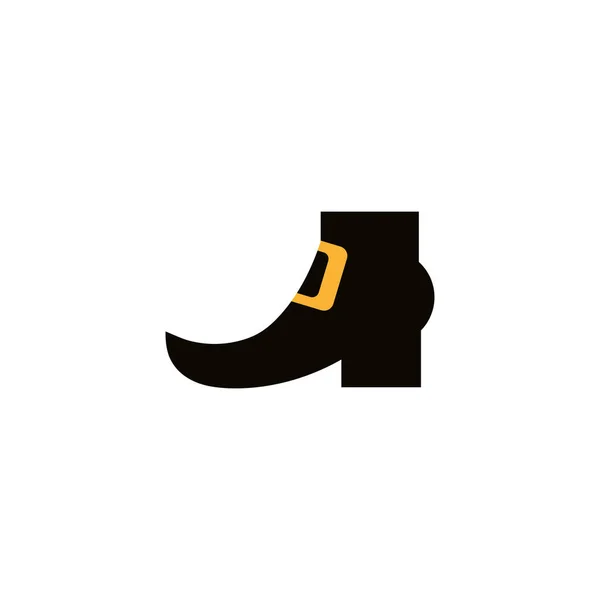 Leprechaun boots, flat style icon — ストックベクタ