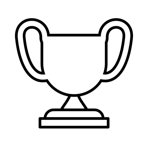 Silhouette of trophy on white background — 图库矢量图片