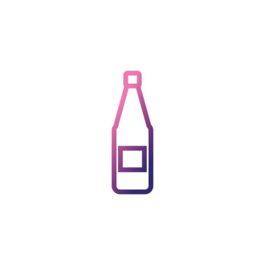 sparkling champagne bottle,gradient style icon