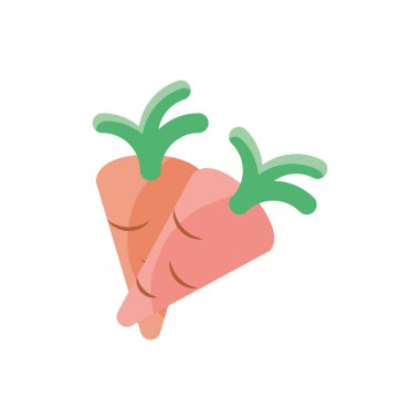 carrots, flat style icon