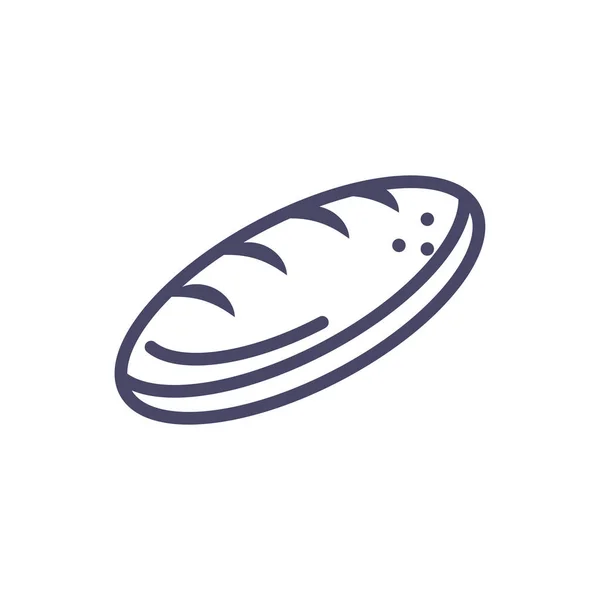 Icône de pain, conception de style ligne — Image vectorielle