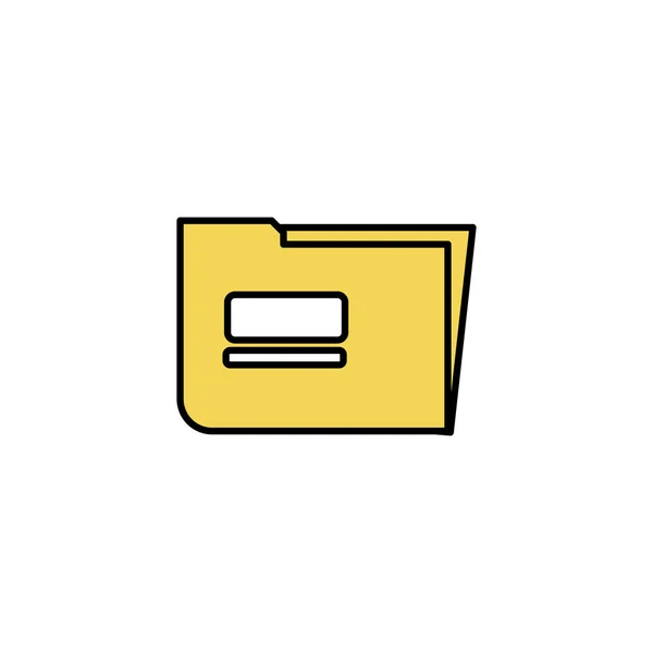 Folder of file, line style icon — стоковый вектор