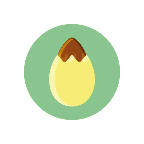 Chocolate easter egg, block style icon — Stockvektor